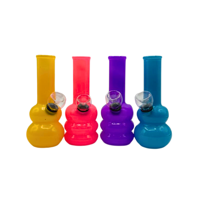 5" Coloured Frosted Glass Bong