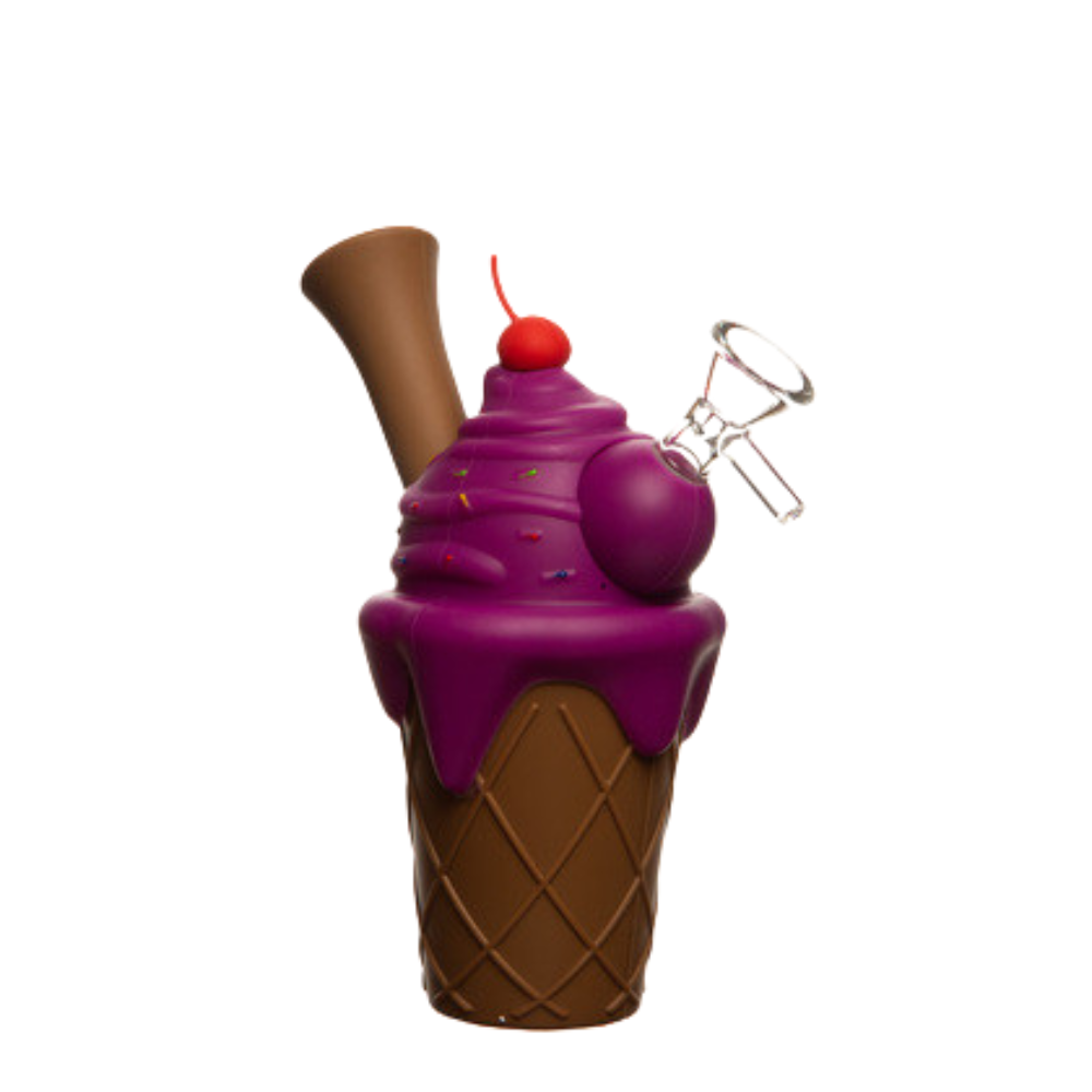 6" Ice Cream Cone Silicone Bong