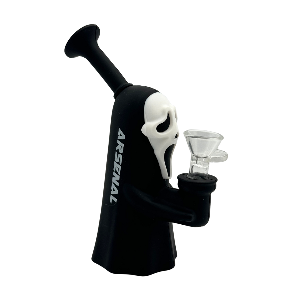 7" Screaming Face Silicone Water Pipe