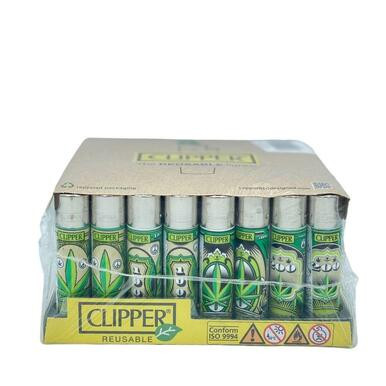 Clipper Dollar Leaves Series Lighters - 48ct