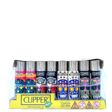 Clipper Skulls 5 Series Lighters - 48ct
