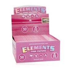 Elements Pink King Size Slim Rolling Paper - 50ct