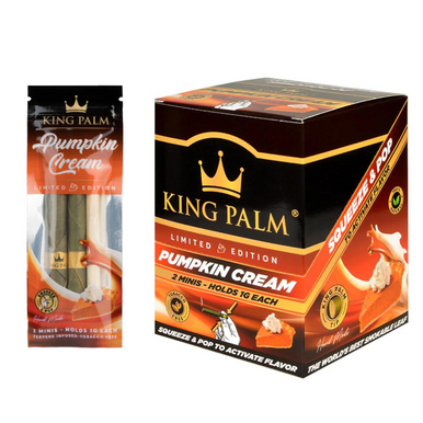 King Palm 2 Mini Rolls Pumpkin Cream - 20ct