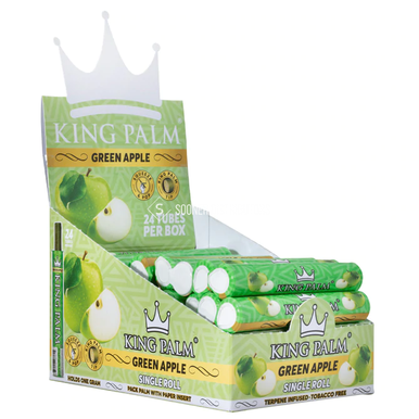 King Palm Mini Tube Green Apple  - 24ct