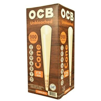 OCB Virgin Unbleached 1 1/4 Pre-Rolled Cones - 900ct