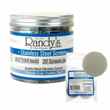 Randy's .812" Stainless Steel Screen Jar - 20ct