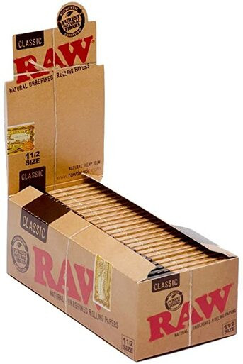 Raw Classic 1 1/2 Rolling Papers - 25ct