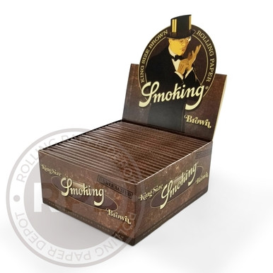 Smoking Brown King Size Rolling Paper and Tips - 24ct