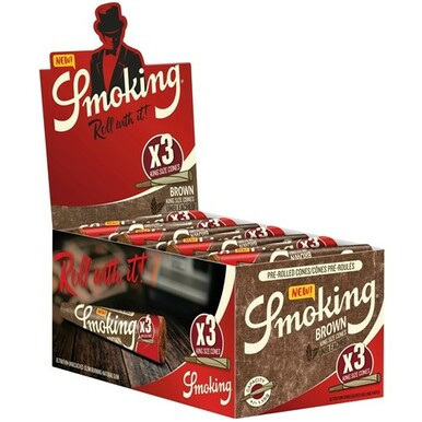 *BFS* Smoking Brown Unbleached King Size Cones - 50ct