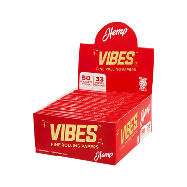 Vibes Hemp King Size Rolling Papers - 50ct
