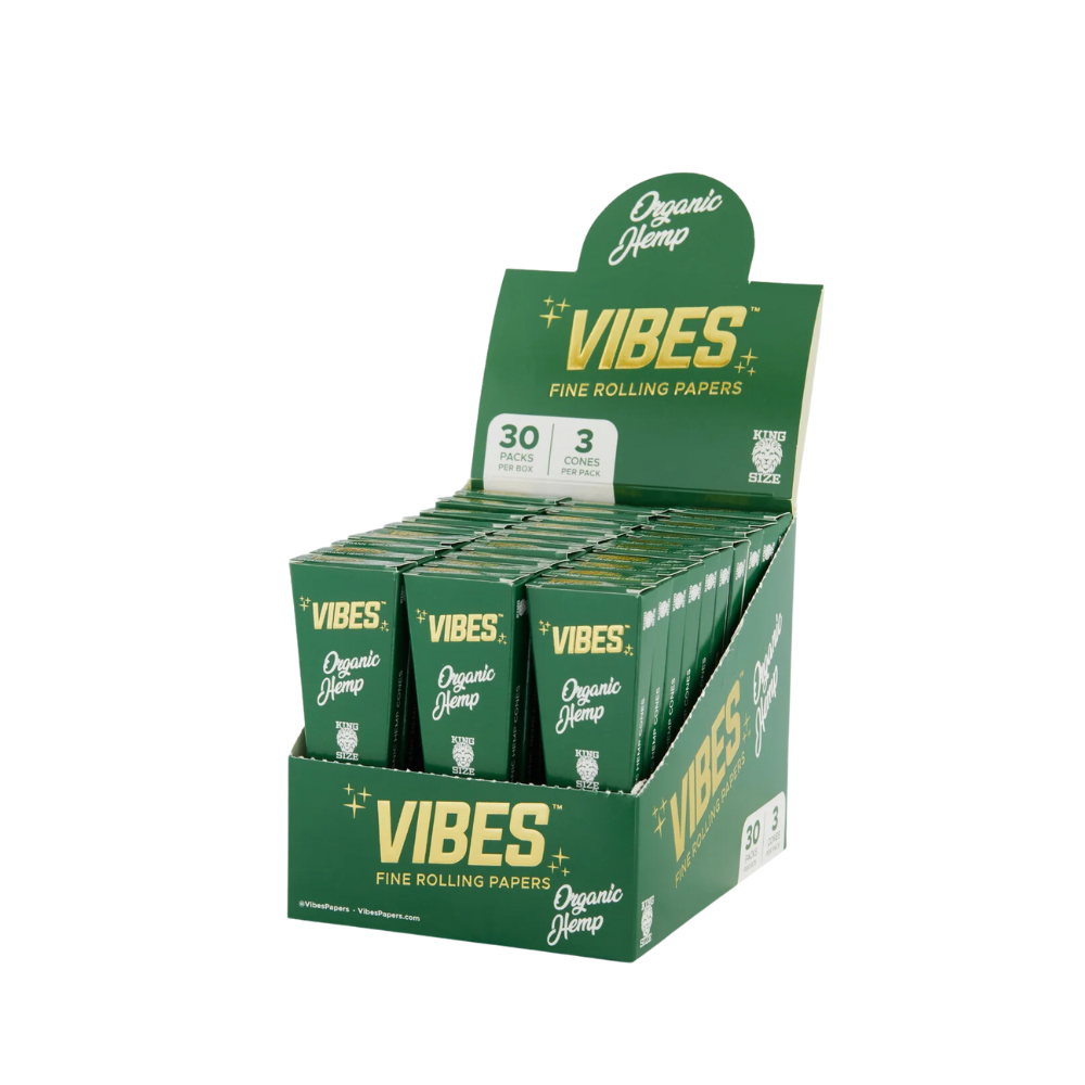 *BFS* Vibes Organic Hemp King Size Cones - 30ct