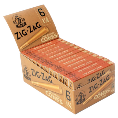 Zig Zag Unbleached 1 1/4 Pre Rolled Cones - 24ct