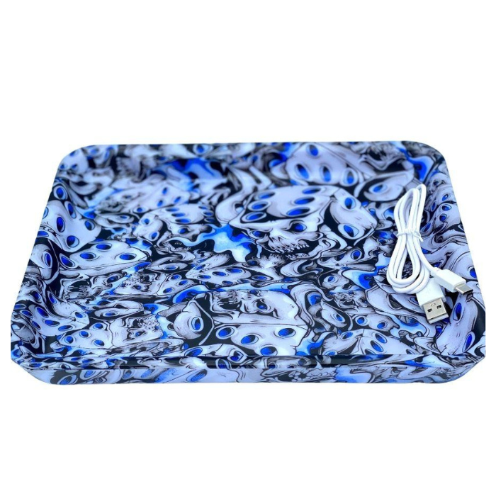 LED Print Glowing  Rolling Tray- Assorted Designs