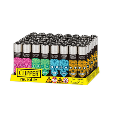 Clipper Mexican skull Lighters - 48ct