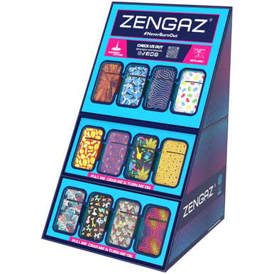 Zengaz Wing Jet Rubberized Lighters (New Edition)- 48ct