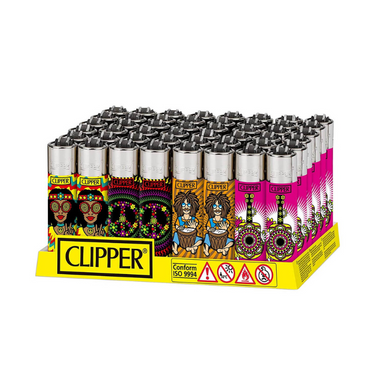 Clipper Hippie Peace Lighters - 48ct