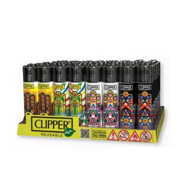 Clipper Mandala Pattern Lighters - 48ct