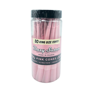 Blazy Susan King Size Pink Pre Rolled Cones - 50ct