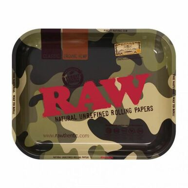 Raw Camoflouge Rolling Tray - Large