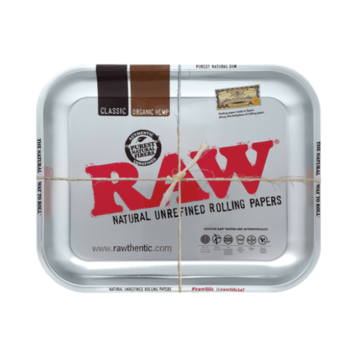 Raw Silver Rolling Tray - Large