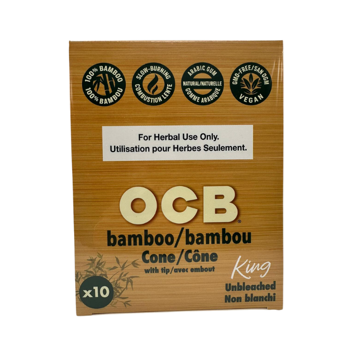 OCB Bamboo King Size Pre Rolled Cones - 12ct
