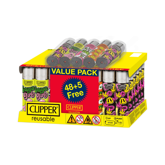Clipper Roll Up Lighters - 48ct (+ 5 Free)