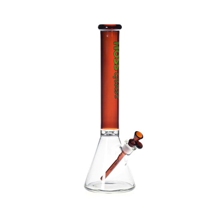 Hoss Glass 18" Thick Beaker w/ Colored Top