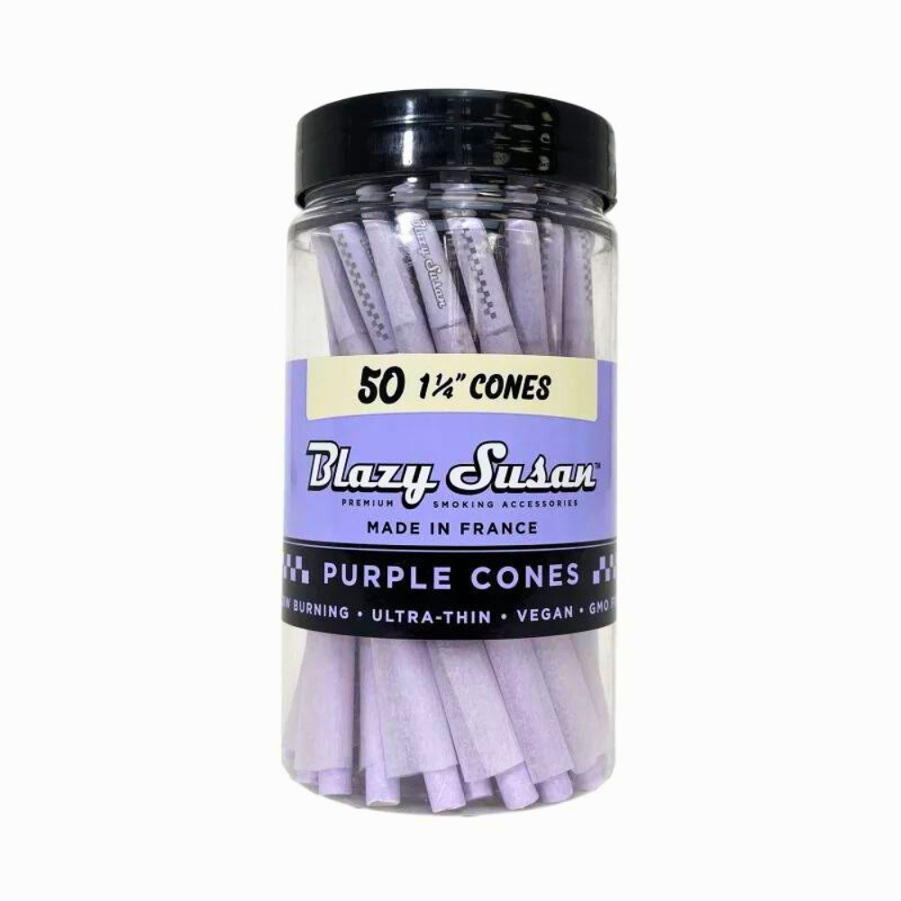 Blazy Susan Purple 11/4 Cones - 50ct