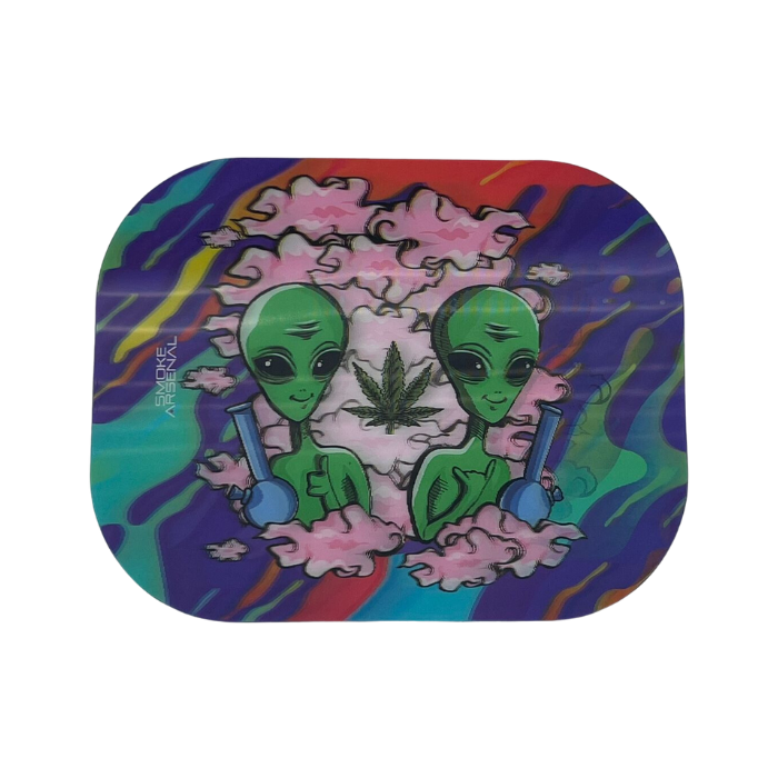 [COMBO] Outta This World Smoke Arsenal Rolling Tray + 3D Magnetic Cover - Small