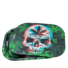 Leaf Skull Smoke Arsenal Rolling Tray + 3D Magnetic Cover - Small