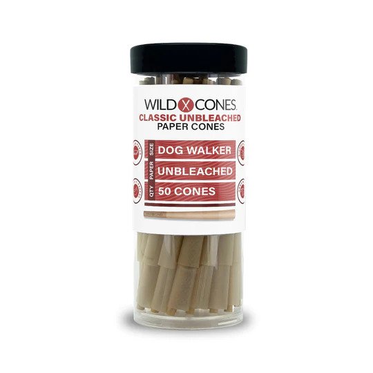 Wild Cones Classic Unbleached Dog Walker Pre Rolled Cones - 50ct