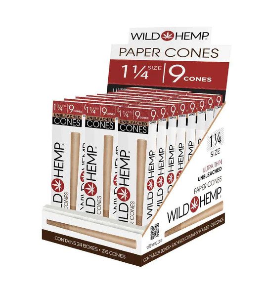 Wild Hemp 11/4 Unbleached Pre Rolled Cones - 24ct