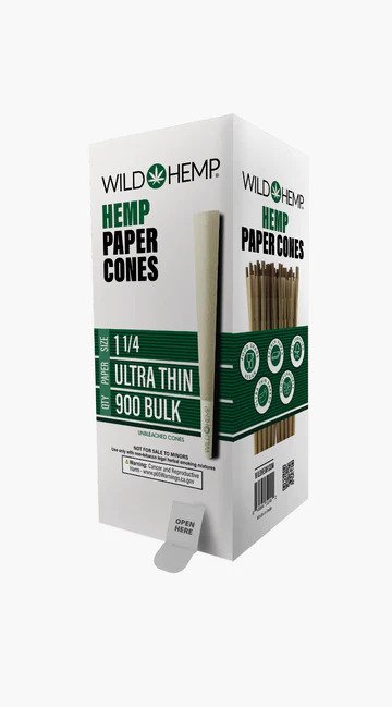 Wild Hemp 11/4 Hemp Bulk Pre Rolled Cones - 900ct