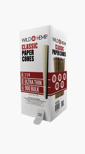 Wild Hemp Classic 11/4 Bulk Pre Rolled Cones - 900ct