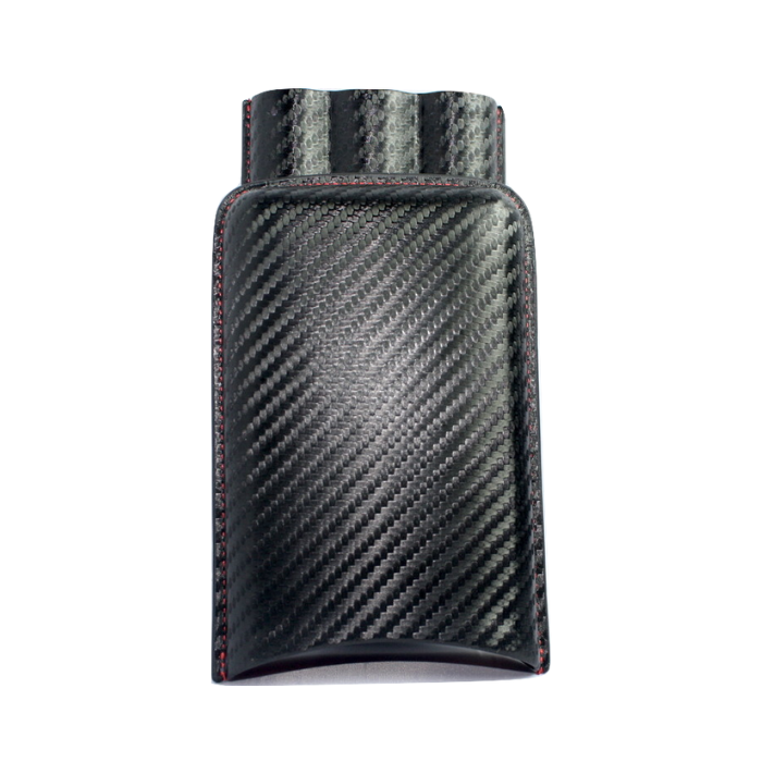 3 Finger Telescopic Cigar Case - Carbon Black