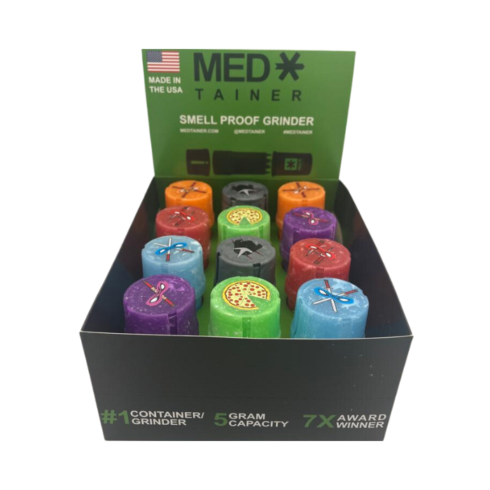 Medtainers Shell Shock Collection Grinders - 12ct