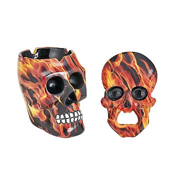 Skull Flame Design Ashtray