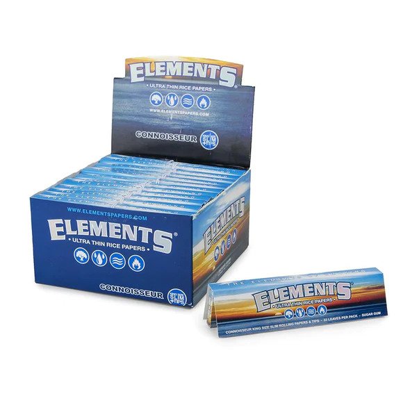 Elements Connoisseur King Slim Rolling Paper + Tips - 24ct