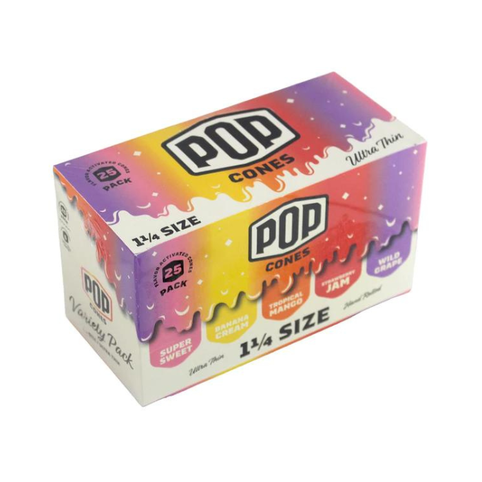 Pop Cones 11/4 Ultra Thin Variety Pack Pre-rolled Cones - 25ct