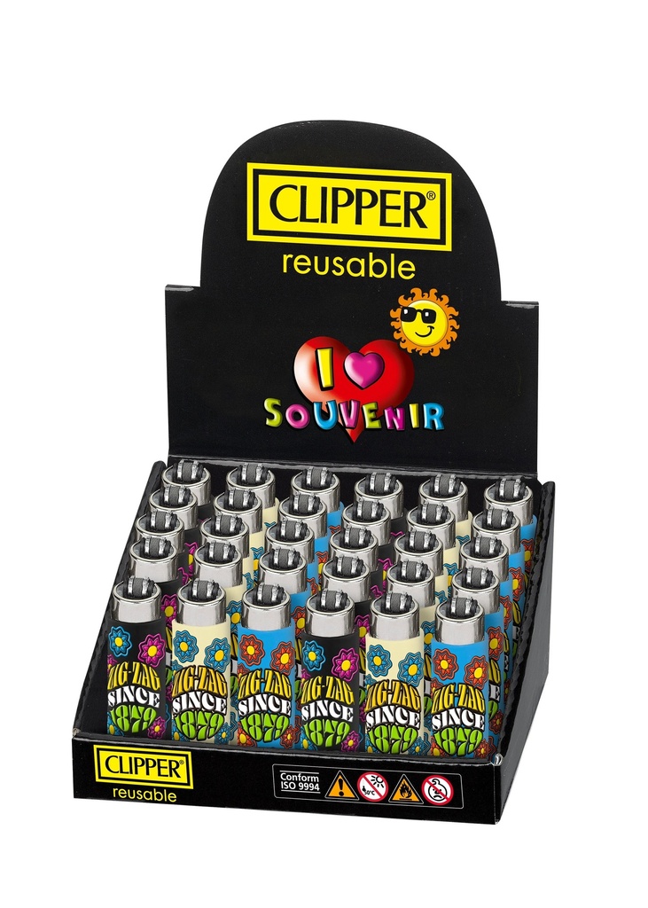 Clipper Pop Cover ZigZag Lighters - 48ct