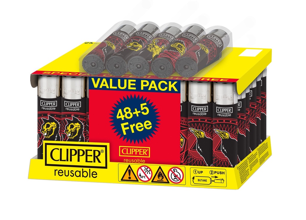Clipper Animal Corps Lighters- 48ct (+5 Free)