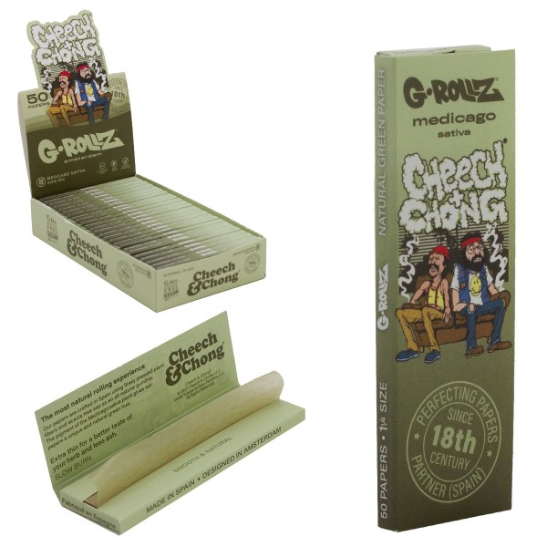 G-Rollz Cheech and Chong ' Couch' 11/4 Extra Thin Rolling Paper - 25ct