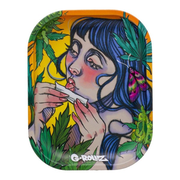 G-Rollz Moth Lick Metal Rolling Tray - Small