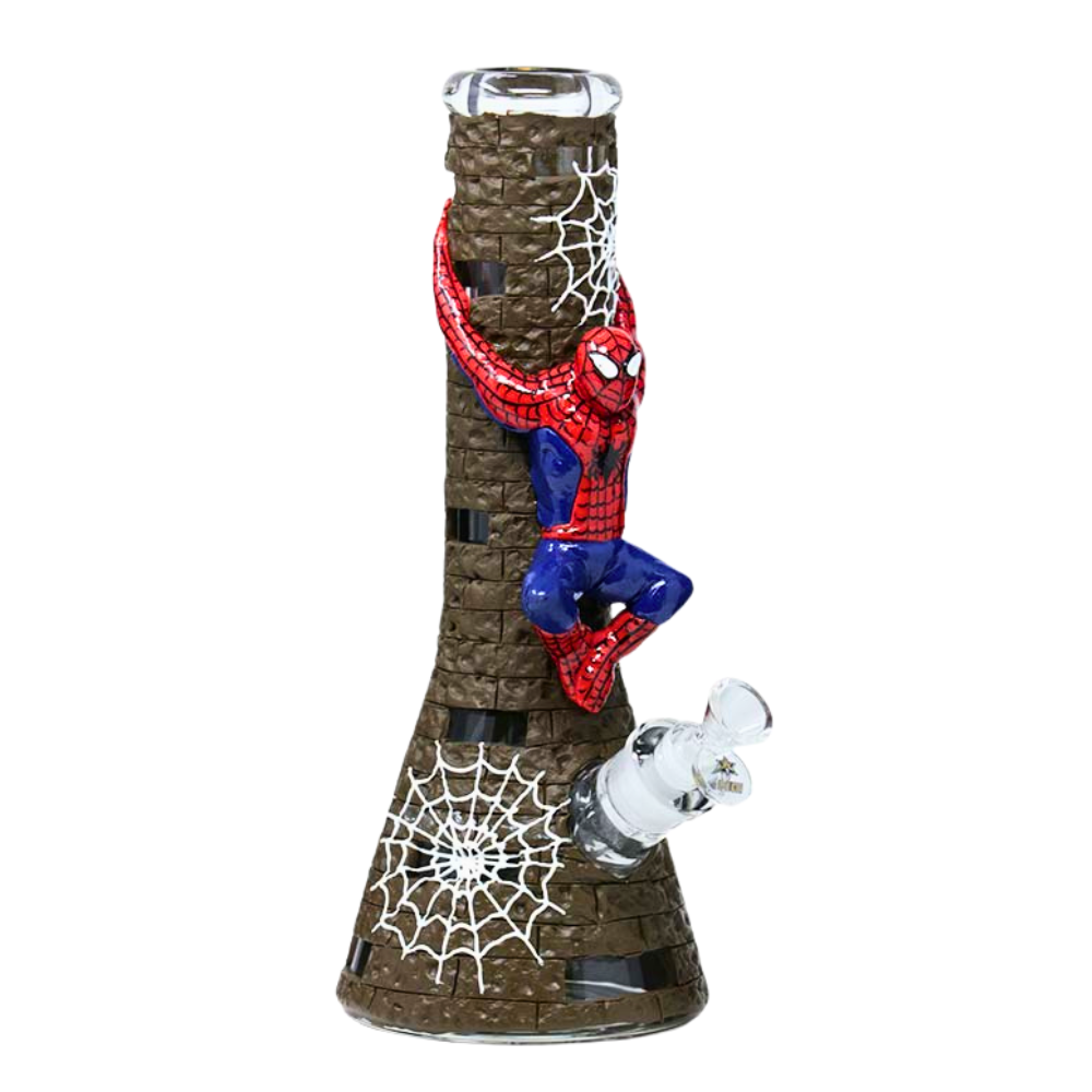 12.5" Nice Glass 3D-Wrap Spidey Beaker
