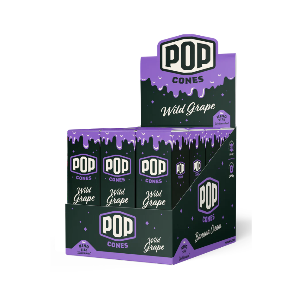Pop King Size Unbleached Pre-rolled Cones - 24ct