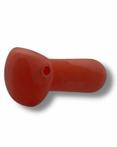 [4 ROOR FROSTED PIPE] 4" Crimson Frosted Hand Pipe - 2ct