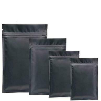[BLACK MYLAR BAGS 4X6.5 50] All Black 4″ x 6.5″ Mylar Bags - 50ct