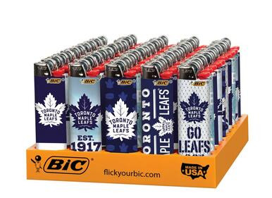 [BIC MAPLE LEAFS 50] Bic Lighters Toronto Maple Leaf Series - 50ct