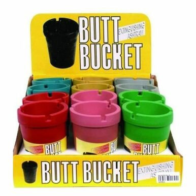 [SA-C-1] Butt Bucket Neon Small Extinguishing Ashtray - 12ct