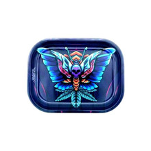 [SATRAY-S258] Butterfly Metal Rolling Tray - Small